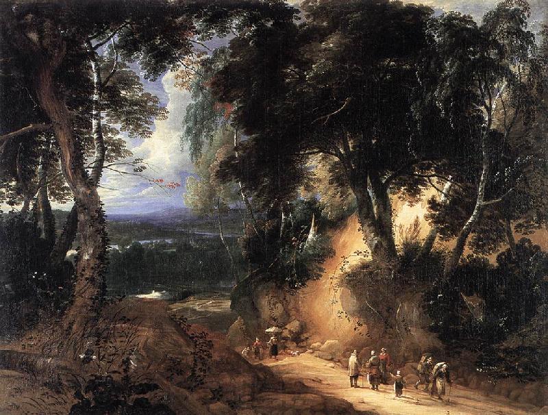 VADDER, Lodewijk de The Soignes Forest wet France oil painting art